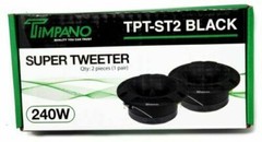 2 x Timpano TPT-ST2 4″ Super Loud Tweeters Black Titanium Bullet 240 Watts NEW!