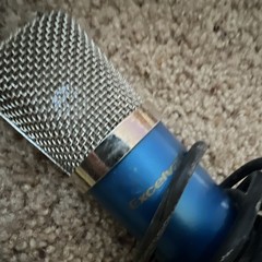 Excelvan Blue Large Diaphragm USB Wired Condenser Microphone Silver