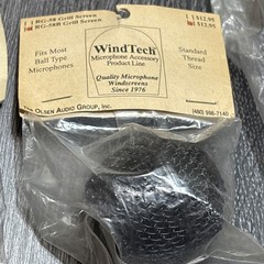 Vintage WindTech Microphone Windscreens(12) 300 Series & RG-58/B Grill Screen