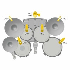AKG Concert One Microphone Set Drum Mic Set D112 C420 D40 Fast Free USA Shipping