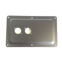 2 Large Blank Metal Speaker Jack Plate Dual Cuts SpeakOn NL8MPR NL4MPR 200x120mm