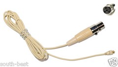Detachable Plug Cable for Headset Lavalier Microphone Shure 4Pin Connector 1.2m