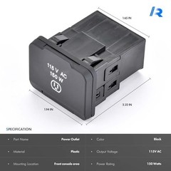 115V Power Outlet Inverter Compatible with Dodge Ram 1500/2500/3500/4500/5500