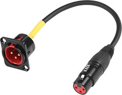 D-Type XLR Male Panel Mount to XLR Female Connector Pass through Cable,3 Pin Mic