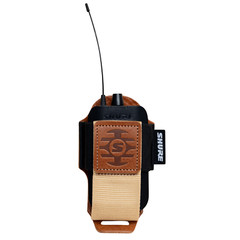 Shure by Gator Premium Tan Leather Wireless Bodypack Transmitter Pouch