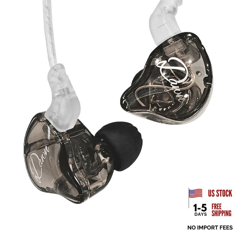 KZ Dawn IEM Earphones for Musicians, 3.5mm in-Ear Monitor 3.5mm No Mic Black