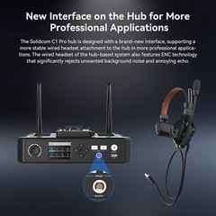 Hollyland Solidcom C1-8 Set Full Duplex Wireless Intercom System with 9 Headsets