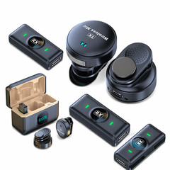 Wireless Lavalier Mic for iPhone Android USB-C 40H Noise Cancelling TikTok