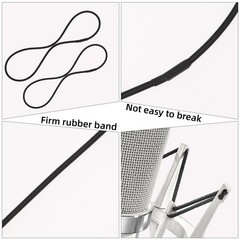 8PCS Microphone Shock Mount Rubber 8.5cm/3.34inch and 11.5cm/4.52inch, Black