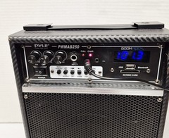 Pyle Portable Speaker Karaoke System – PWMAB250 Power Plug Tested Plays Radio