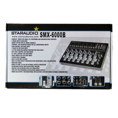 6 Channel USB Mp3 Bluetooth Mixer Console Audio PA Stage Party Mixing for Stage