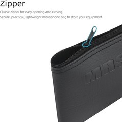 Elegant Black Microphone Bag – Shockproof Zipper Pouch for Wired & Wireless Mics