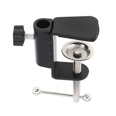 Black Universal C-Shape Table Mount Clamp, Mic Boom Scissor Arm, Fits 1.77