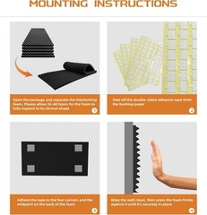 2 Pack Sound Proof Foam Panels | 48″×24″×2″ Egg Crate Foam Pad | High Density…