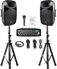 PRORECK MX15 Powered PA Speaker System 15inch 2500W Bluetooth Mixer