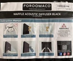 4Pcs EVA Acoustic Diffusers 12″X12″X2″ (Total 24″X24″X2″), Waffle Style Sound Di