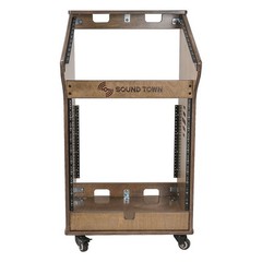 OPEN BOX: Sound Town 12U Studio Rack 11U Top 2U Bottom Storage (SDRK-M11X12B-R)