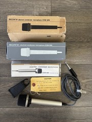 Sony ECM-18 Electret Condenser Microphone in Original Box with Paperwork #2