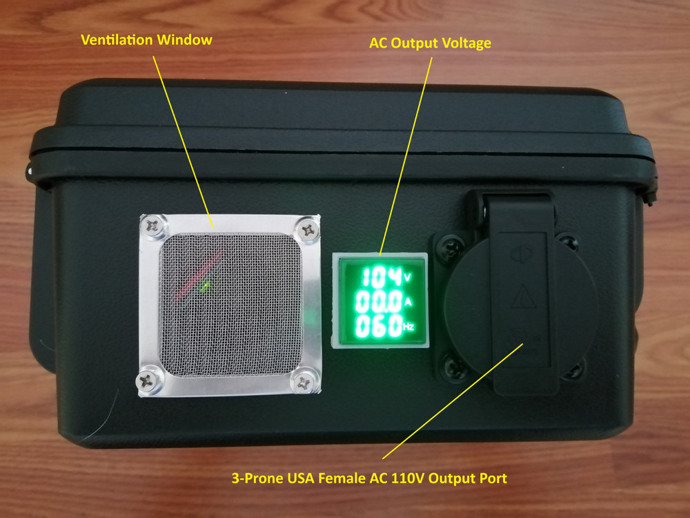 One New Portable Power Station DC 12V Car or Solar Input AC 110V Output Dual USB