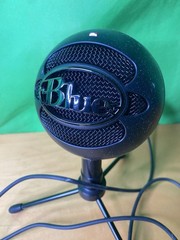 Blue Snowball iCE USB Microphone Black w/ Stand Tested Working Plug & Play