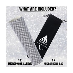 B58 Silver Mic Handle Sleeve Replacement Fit for Most Wired Vocal Microphones…