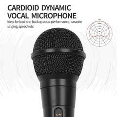 Handheld Wired Microphone, Cardioid Dynamic Vocal Mic with 13ft Cable and ON/…