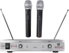 RWM1202VH VHF Wireless (2) Handheld Microphone System, Metal Receiver, Dual Filt