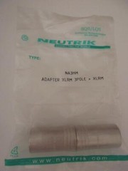 (1x) NEUTRIK Audio Adapter NA3MM 3-pin XLR Male to Male (M-M) Wired NIP
