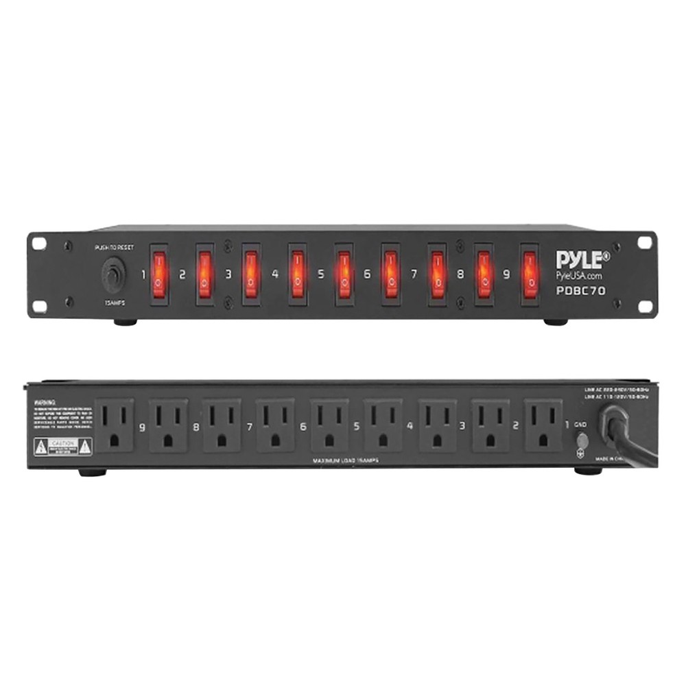PDBC70 9-Outlet 15A Power Conditioner, AC Noise Filter, Rack Mountable