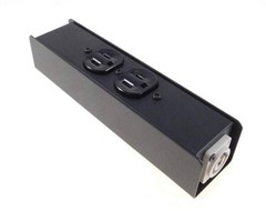 Powercon Duplex AC Dual Outlet Box with Pass Through Powercon Adapter