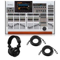 Behringer WING 48-Channel 28-Bus Full Stereo Digital Mixing Console, Bundle with