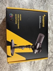 Maono PD200W Wireless Dynamic Cardioid Microphone, RGB, Mute, Black