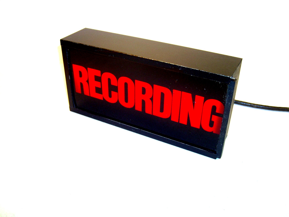Illuminated RECORDING STUDIO “ RECORDING “ SIGN