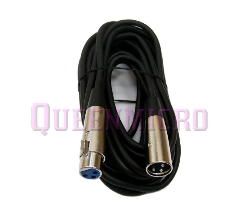 15Ft XLR 3Pin Male Female Balanced Microphone Mic Audio Cord Shield Cable 15′ Ft