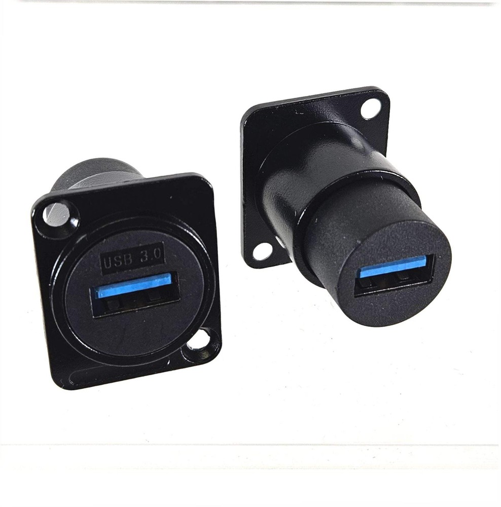 AMERICAN RECORDER Pass Through USB 3.0 D Type Chassis Panel Mount