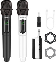 Wireless Microphones, Professional Dual Karaoke Microphone for Singing, Handheld