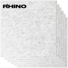 RHINO Acoustic 6Pack Sound Proof Wall Panel, Studio Office Home 12″x12″ Silver