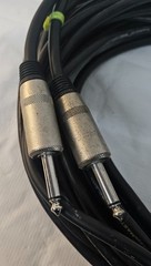 Matching PAIR Stagemaster 25′ Speaker 1/4″ Audio Cables 16awg 25 foot Each GREAT