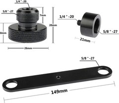 Double Microphone Mounts Bracket T-bar – 1958