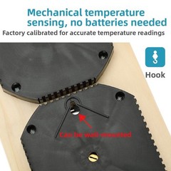 Sauna Thermometer Wood Metal Gauge Personal Sauna Area Easy Installation