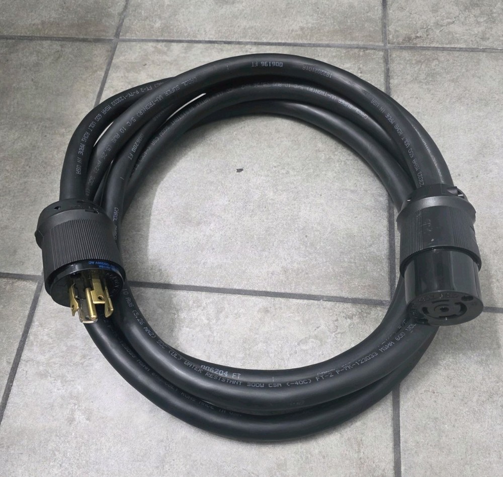 30A Elite Core 5/10 AWG Quality Power Cable 15 ft L21-30 HBL 2811BK/2813BK
