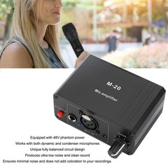 Microphone Preamp, Microphone Preamplifier Mic Preamp for Vocal, 48V Power XL…