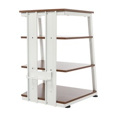 4-Tier AV Media Stand Stereo Stand w/Storage Shelves Media Holder Load 110.23lbs
