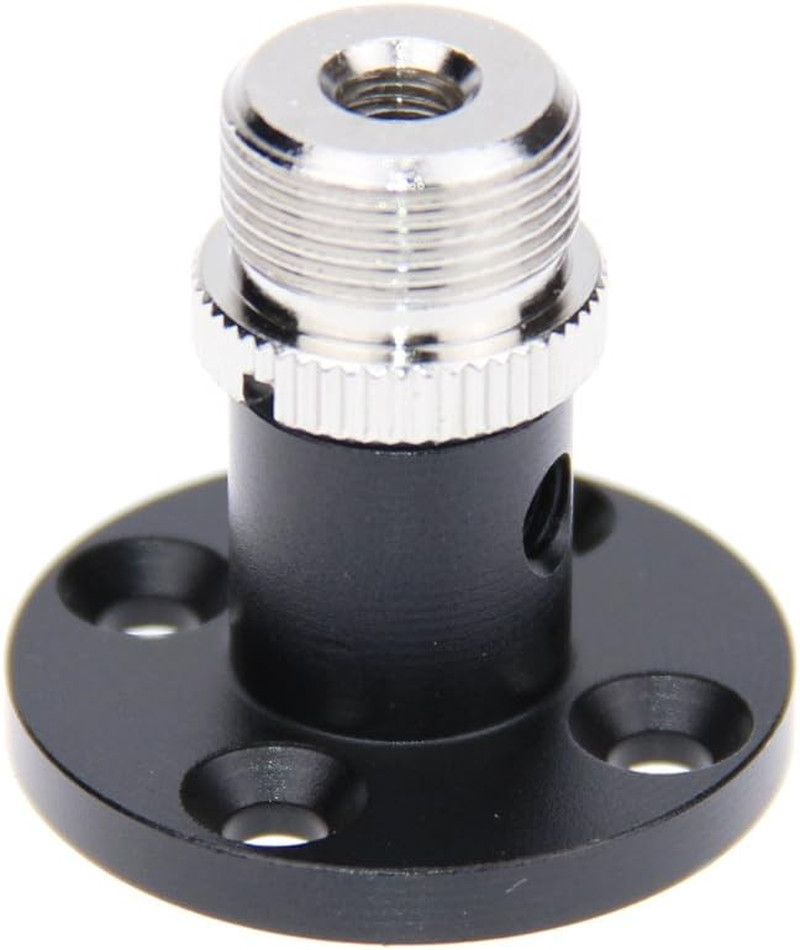 Microphone Table Mount 5/8″-27 Threaded Flange Base Aluminum Brass Screw On