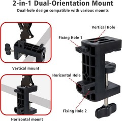 Durable Metal Microphone Desk Clamp with Foam Padding – Perfect for Boom Arms