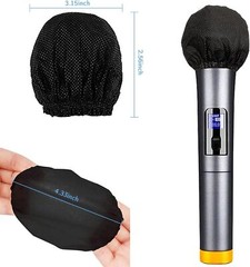 Disposable Sanitary Microphone Cover Karaoke Black Mic non-woven 100pcs / 200pcs