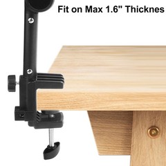 Adjustable Mic Boom Arm 37″ Scissor Extendable Arm Desk Mount 3/8″ 5/8″ Adapter