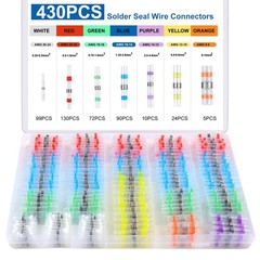 430PCS Solder Seal Wire Connectors, Durable Heat Shrink Butt Connector,…