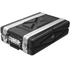 Lightweight 2 Space Compact ABS Rack Case – 2U PA DJ Shallow Rack Case
