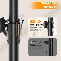 Small Speaker Stands 2 Pack, 24-50 Inch Height Adjustable Pack 2, Black